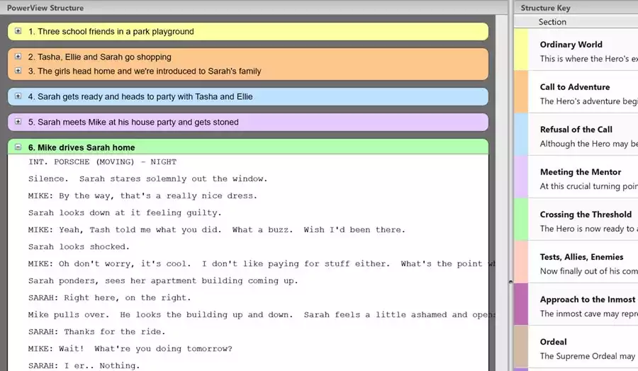 Script Studio Story Structuring